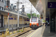 OEBB Cityjet Trains At Wien Westbahnhof Station