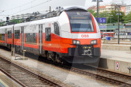 OEBB Cityjet Trains At Wien Westbahnhof Station