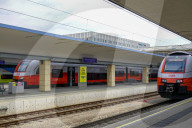 OEBB Cityjet Trains At Wien Westbahnhof Station