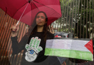 Pro-Palestinian Activists In Mexico March In Support Of The Madleen Freedom Flotilla