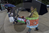 Pro-Palestinian Activists In Mexico March In Support Of The Madleen Freedom Flotilla