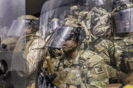 Peaceful Anti-Ice Protesters Face Off Against Law Enforcement Following "No Kings" Protest