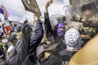 Peaceful Anti-Ice Protesters Face Off Against Law Enforcement Following "No Kings" Protest