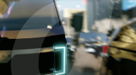 Tilting electric car steered with handlbars