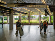 Tram And Subway Hub Schottentor In Vienna