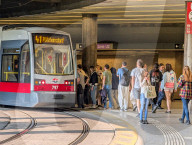 Tram And Subway Hub Schottentor In Vienna
