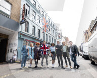 Cast of Pete Townshend’s Quadrophenia, a Mod Ballet in and around Soho, London, UK