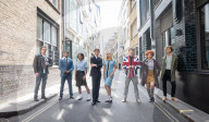 Cast of Pete Townshend’s Quadrophenia, a Mod Ballet in and around Soho, London, UK