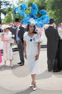 Racegoers arriving on the opening day of Royal Ascot, UK