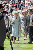 Racegoers arriving on the opening day of Royal Ascot, UK