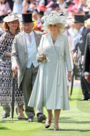 Racegoers arriving on the opening day of Royal Ascot, UK