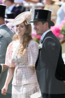 Racegoers arriving on the opening day of Royal Ascot, UK