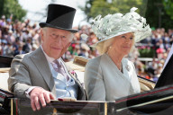 Racegoers arriving on the opening day of Royal Ascot, UK