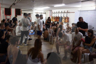 Israeli Students Take Shelter Inside A Public Bomb Shelter