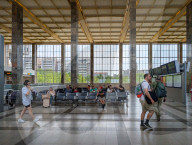 Wien Westbahnhof Interior With Travelers Waiting And Walking