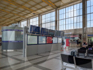 Wien Westbahnhof Interior With Travelers Waiting And Walking