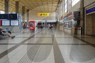 Wien Westbahnhof Interior With Travelers Waiting And Walking