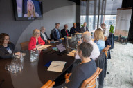 Economic Secretary to the Treasury Emma Reynolds attends a meeting of the Scottish-London Financial Services Forum in Glasgow