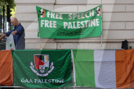 Member of Irish band Kneecap in court for waving Hezbollah flag at concert