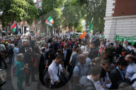 Member of Irish band Kneecap in court for waving Hezbollah flag at concert