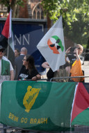 Member of Irish band Kneecap in court for waving Hezbollah flag at concert