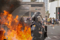 Conflic With Police During The First Day Of "Metal Strike" At Cadiz Province