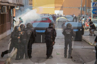 Conflic With Police During The First Day Of "Metal Strike" At Cadiz Province