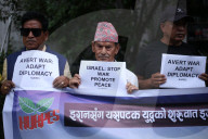 Nepalese Activists Demonstrate In Front Of The Israeli Embassy Demanding An End To The Israel-Iran War