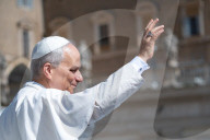 Pope Leo XIV Arrives To Lead His Weekly General Audience At St Peter's Square In The Vatican On June 18, 2025.