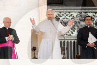 Pope Leo XIV Arrives To Lead His Weekly General Audience At St Peter's Square In The Vatican On June 18, 2025.