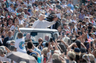 Pope Leo XIV Arrives To Lead His Weekly General Audience At St Peter's Square In The Vatican On June 18, 2025.