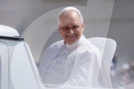 Pope Leo XIV Arrives To Lead His Weekly General Audience At St Peter's Square In The Vatican On June 18, 2025.