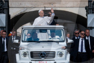 Pope Leo XIV Arrives To Lead His Weekly General Audience At St Peter's Square In The Vatican On June 18, 2025.