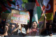 Protest In Toulouse Against The Israeli Onslaught In Gaza And For The Release Of Georges Abdallah