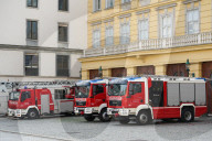 Fire Department Vehicles Of Stadt Wien In Central Vienna