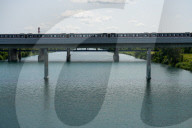 Metro Train Crossing Danube Bridge In Vienna