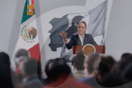 Mexico’s President Claudia Sheinbaum Holds Briefing Conference