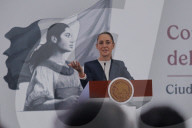 Mexico’s President Claudia Sheinbaum Holds Briefing Conference
