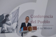 Mexico’s President Claudia Sheinbaum Holds Briefing Conference