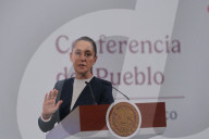 Mexico’s President Claudia Sheinbaum Holds Briefing Conference