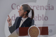 Mexico’s President Claudia Sheinbaum Holds Briefing Conference