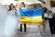 Solidarity Protest With Ukraine In Krakow