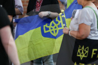 Solidarity Protest With Ukraine In Krakow
