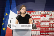 Press Conference Of Amelie Montchalin, At The Ministry Of Economy And Finance, In Paris
