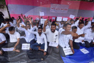 AAMSU Protest Against Eviction Drives In Assam 