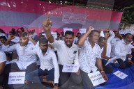 AAMSU Protest Against Eviction Drives In Assam 