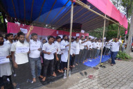 AAMSU Protest Against Eviction Drives In Assam 
