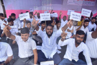 AAMSU Protest Against Eviction Drives In Assam 