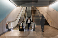 Underground makeshift bomb shelters in Tel Aviv