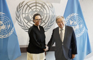  UN Secretary General Meets  Sweden’s Foreign Affairs Minister